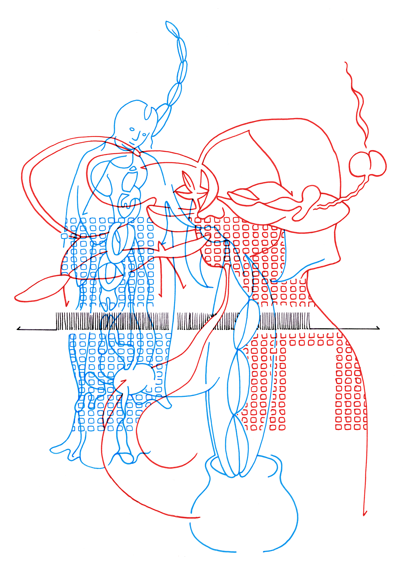Hannes Kater: Tageszeichnung (Zeichnung/drawing) vom 01.12.2014 (1414 x 2000 Pixel)