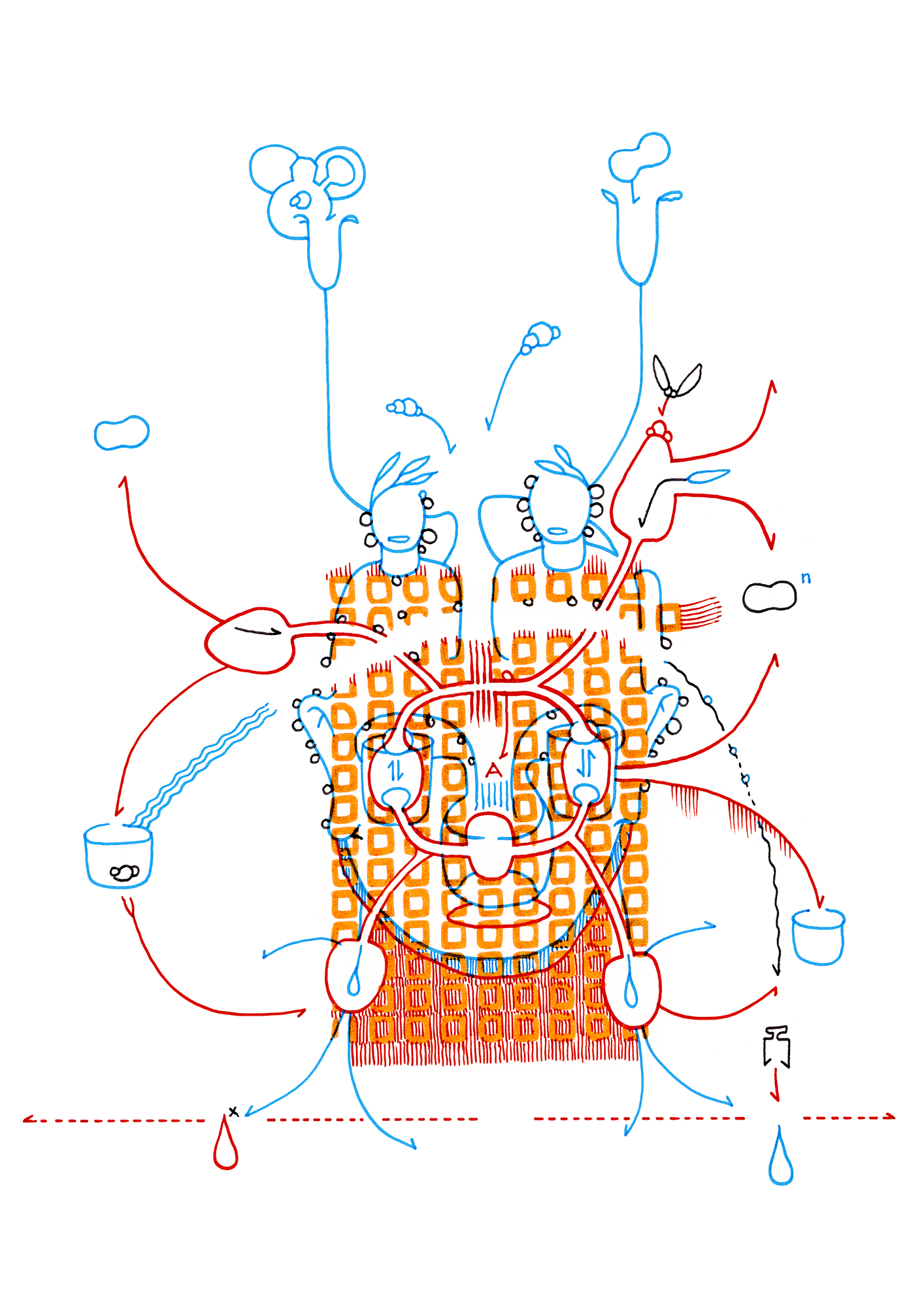 Hannes Kater: Tageszeichnung (Zeichnung/drawing) vom 02.12.2014 (1414 x 2000 Pixel)