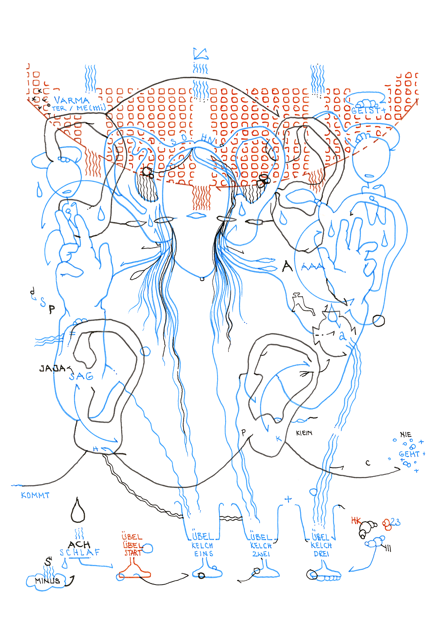 Hannes Kater: Tageszeichnung (Zeichnung/drawing) vom 23.06.2023 (1414 x 2000 Pixel)