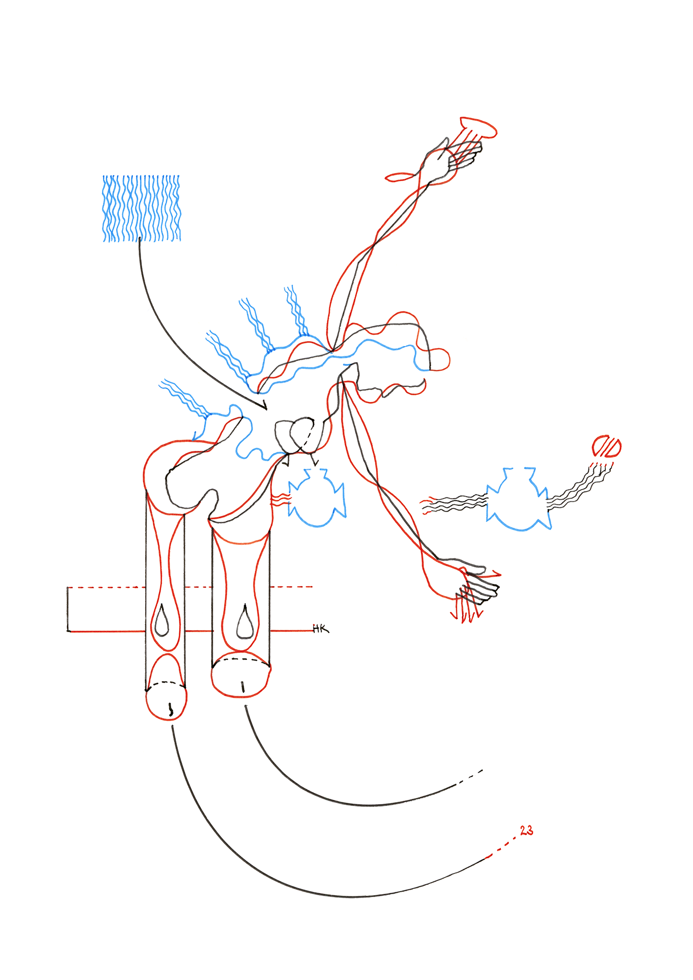 Hannes Kater: Tageszeichnung (Zeichnung/drawing) vom 22.06.2023 (1414 x 2000 Pixel)