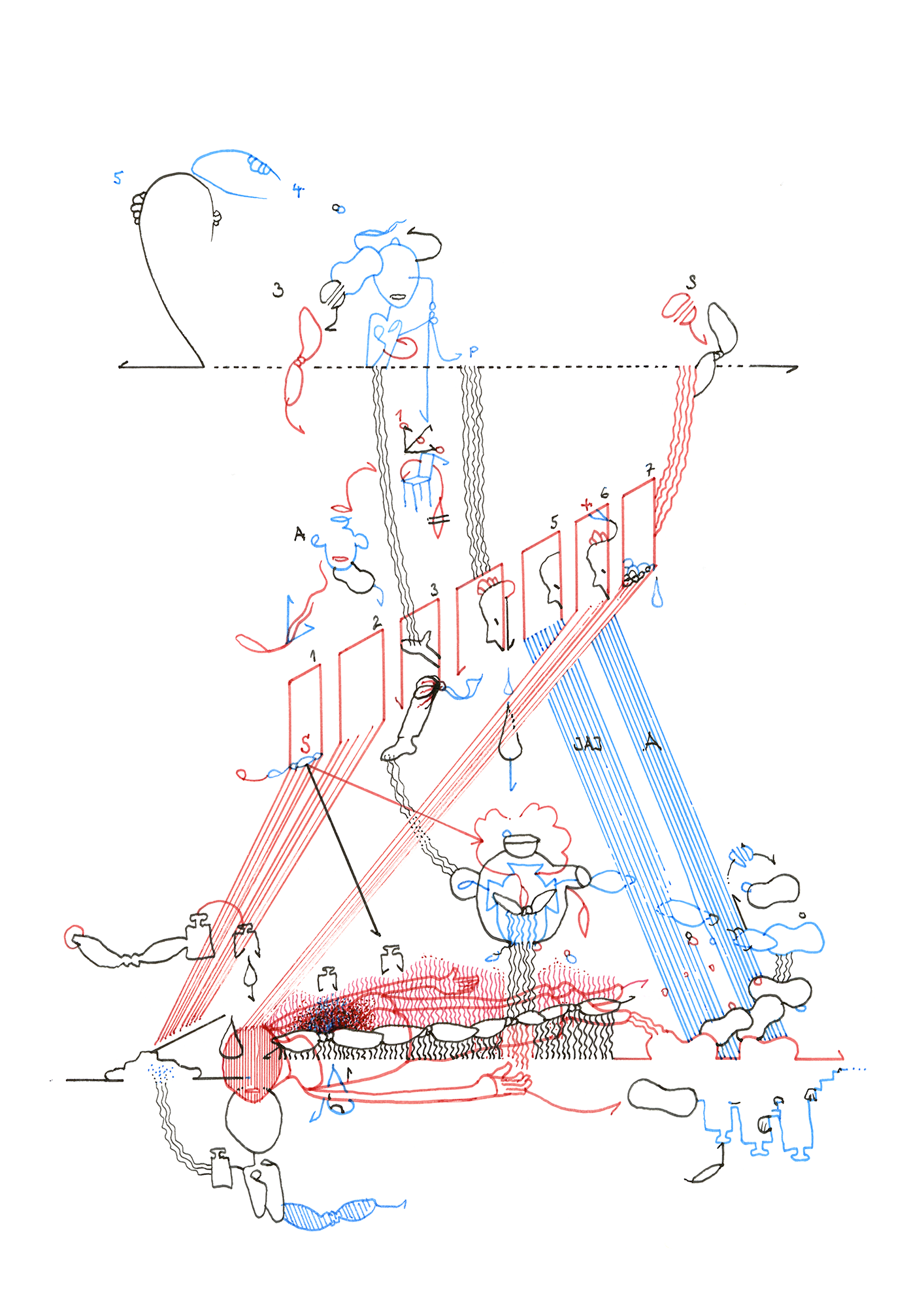 Hannes Kater: Tageszeichnung (Zeichnung/drawing) vom 17.07.2023 (1414 x 2000 Pixel)