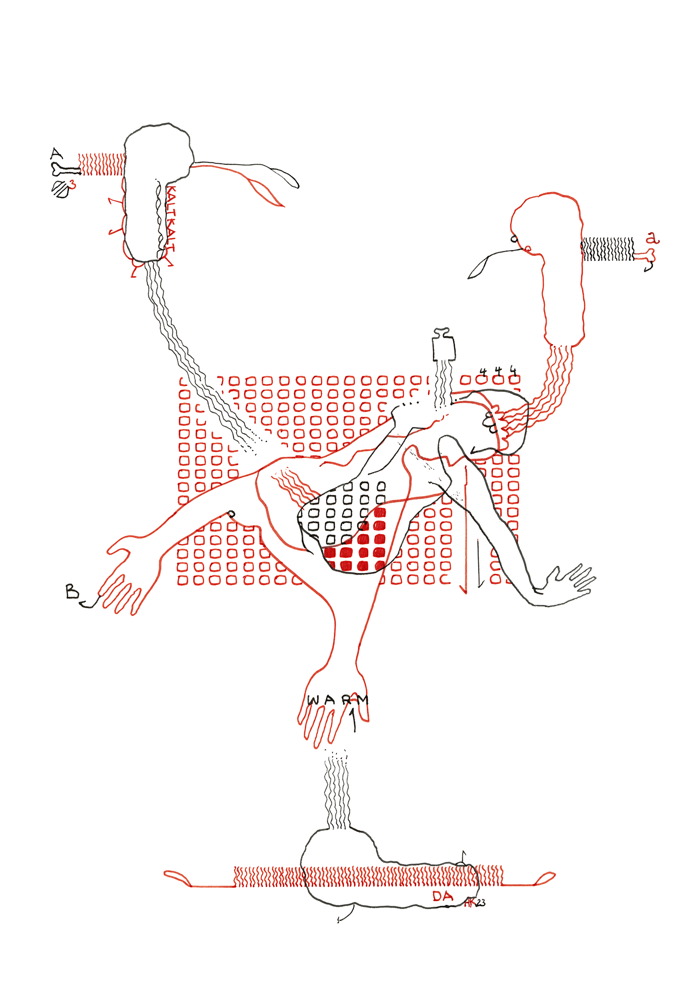 Hannes Kater: Tageszeichnung (Zeichnung/drawing) vom 18.10.2023 (1414 x 2000 Pixel)