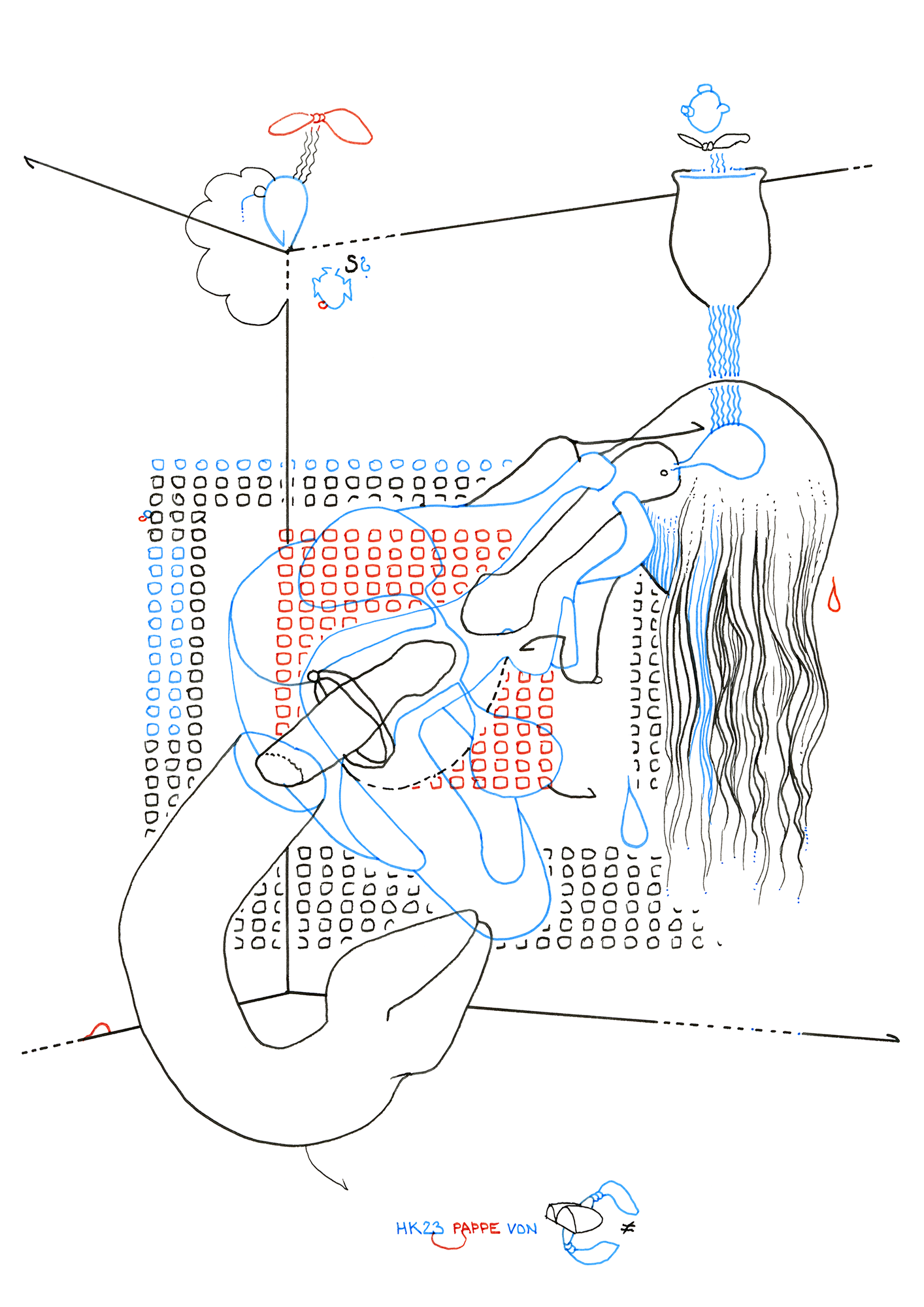 Hannes Kater: Tageszeichnung (Zeichnung/drawing) vom 15.11.2023 (1414 x 2000 Pixel)