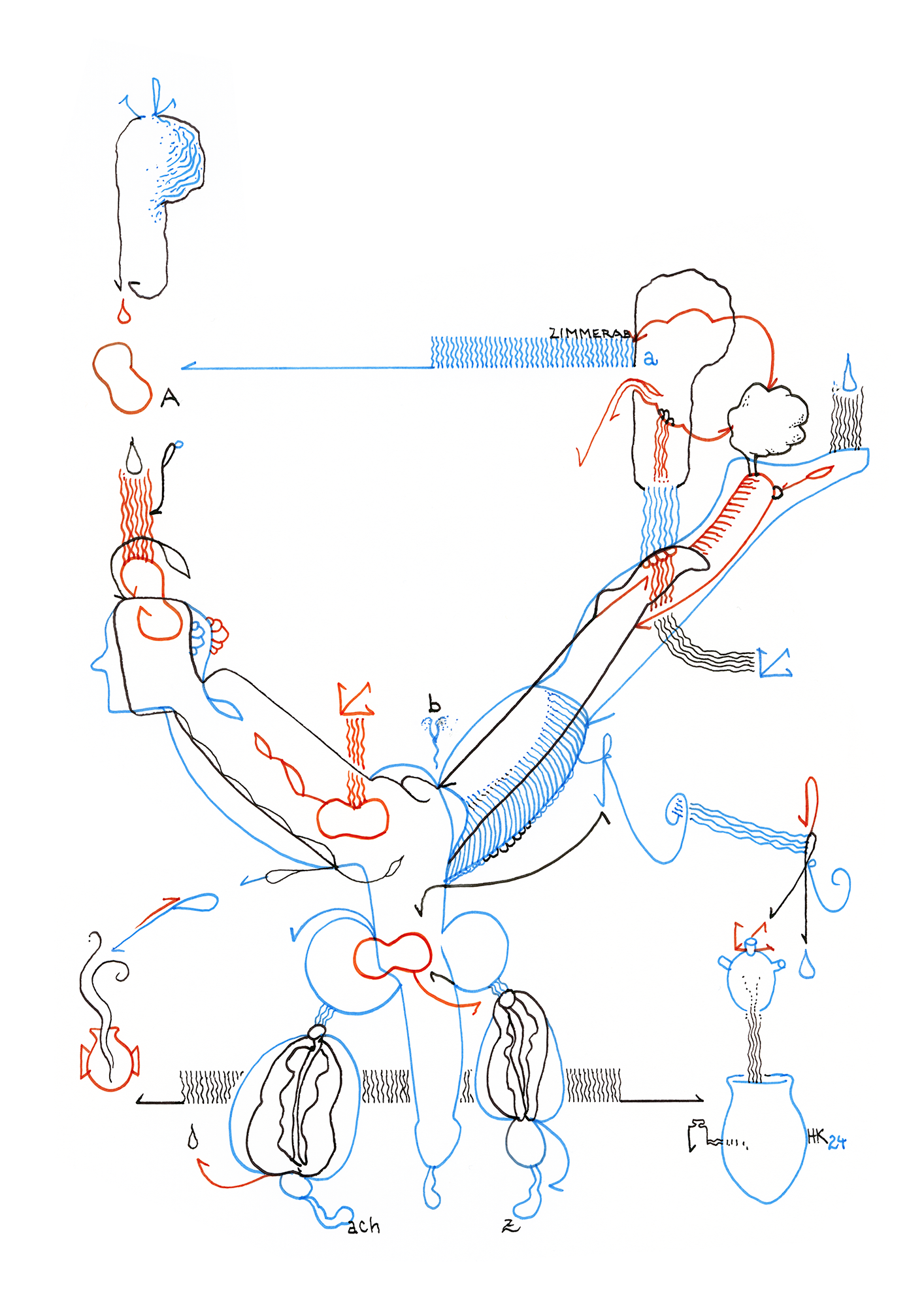 Hannes Kater: Tageszeichnung (Zeichnung/drawing) vom 17.01.2024 (1414 x 2000 Pixel)