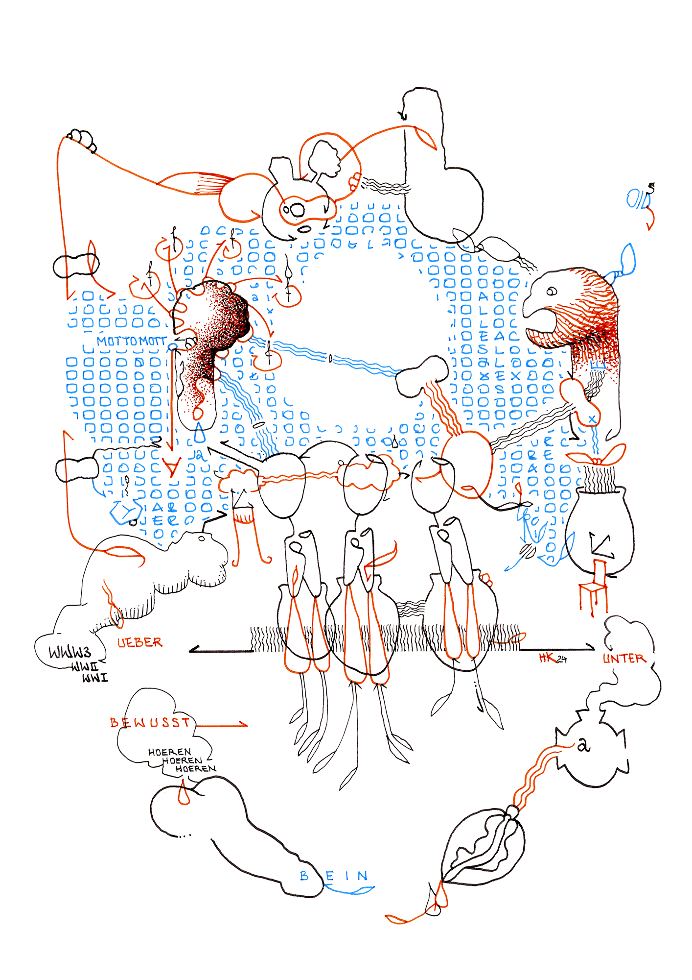 Hannes Kater –Tageszeichnung (Zeichnung/drawing) vom 04.03.2024 (1414 x 2000 Pixel)