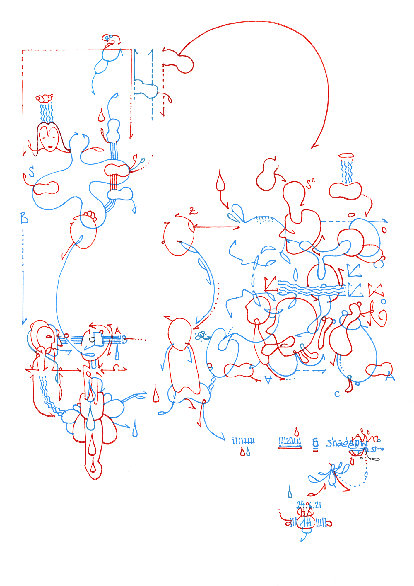 Hannes Kater: Tageszeichnung (Zeichnung/drawing) vom 24.06.2021 (1414 x 2000 Pixel)