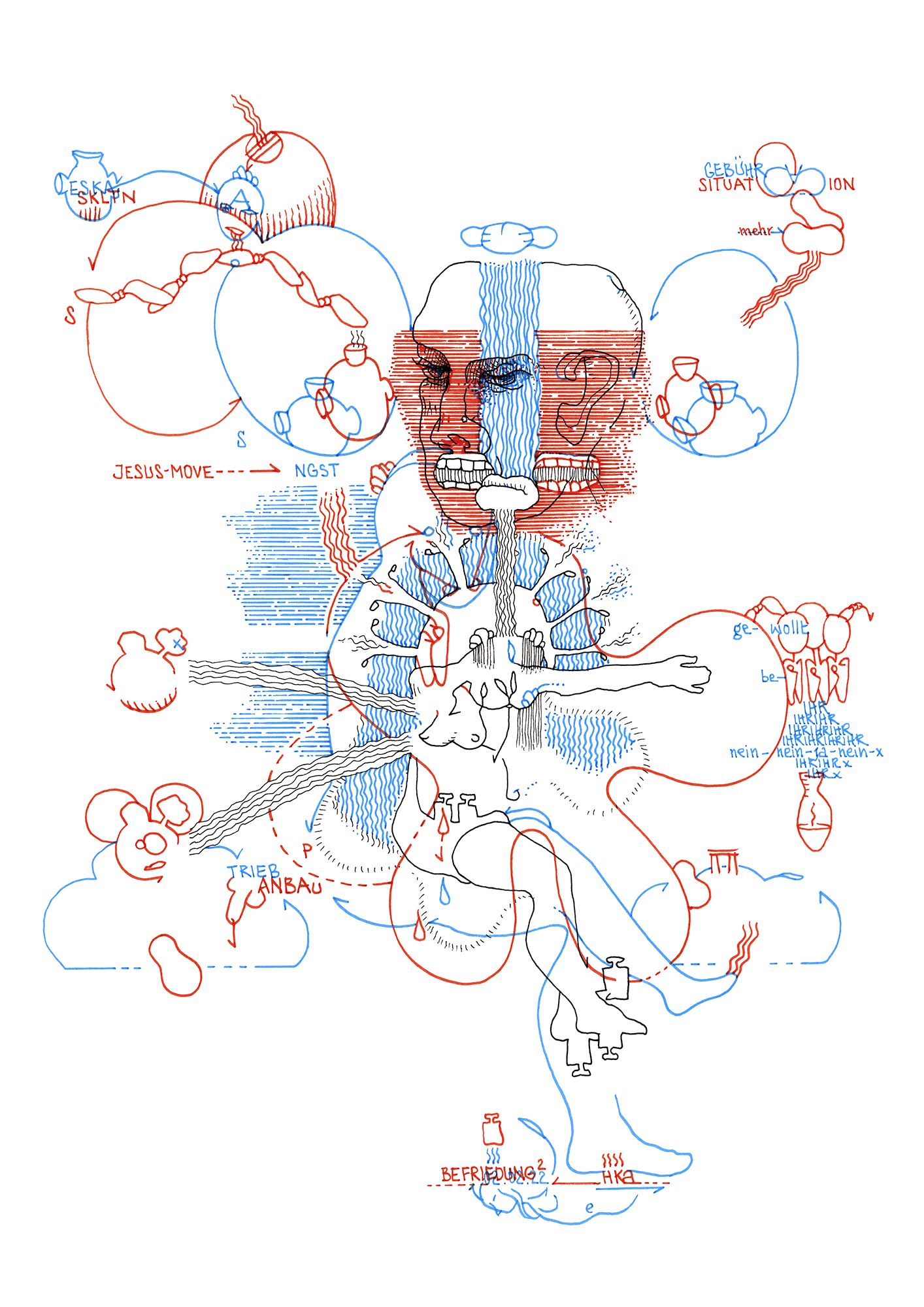 Hannes Kater: Tageszeichnung (Zeichnung/drawing) vom 02.02.2022 (1414 x 2000 Pixel)