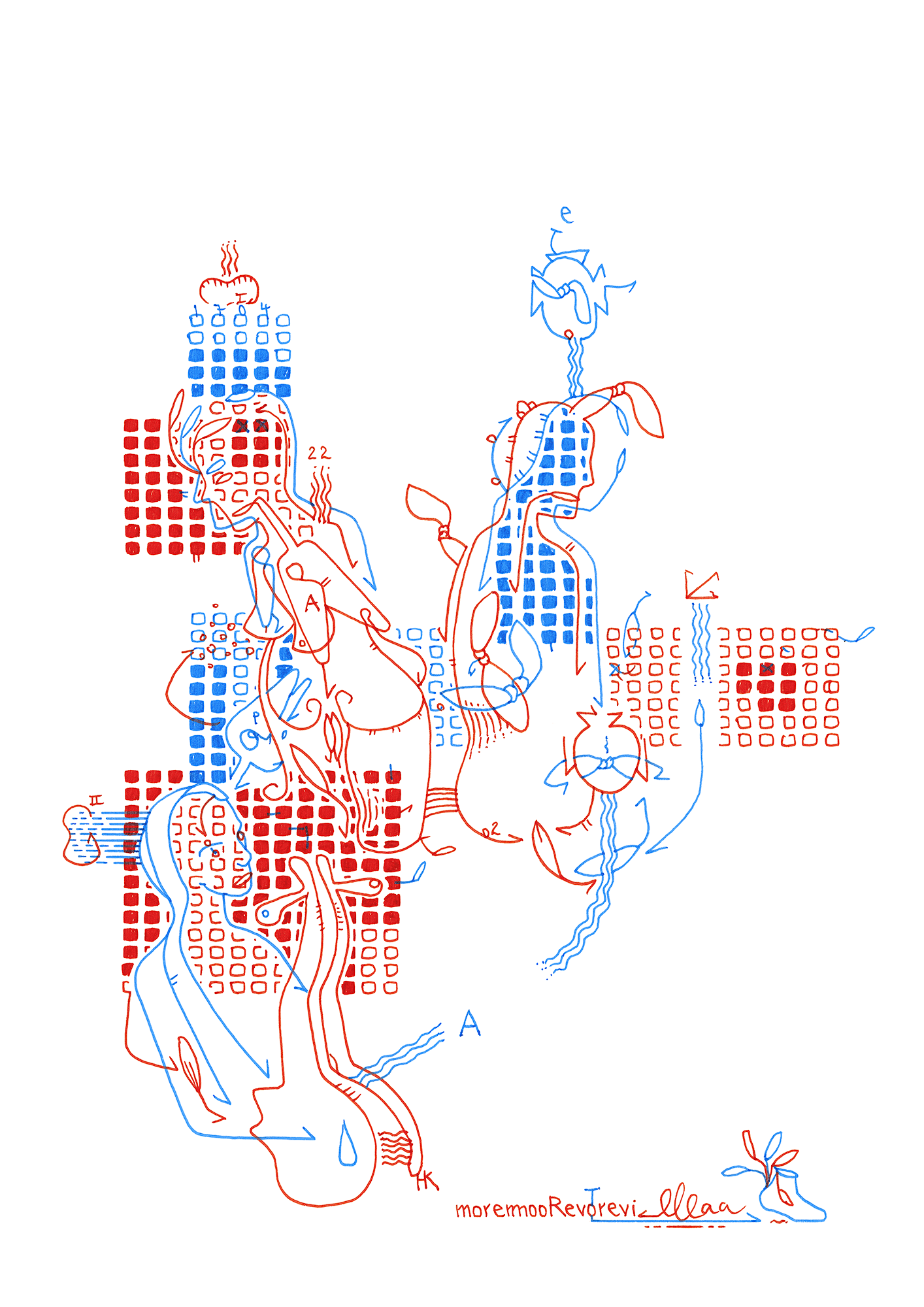 Hannes Kater: Tageszeichnung (Zeichnung/drawing) vom 17.04.2022 (1414 x 2000 Pixel)