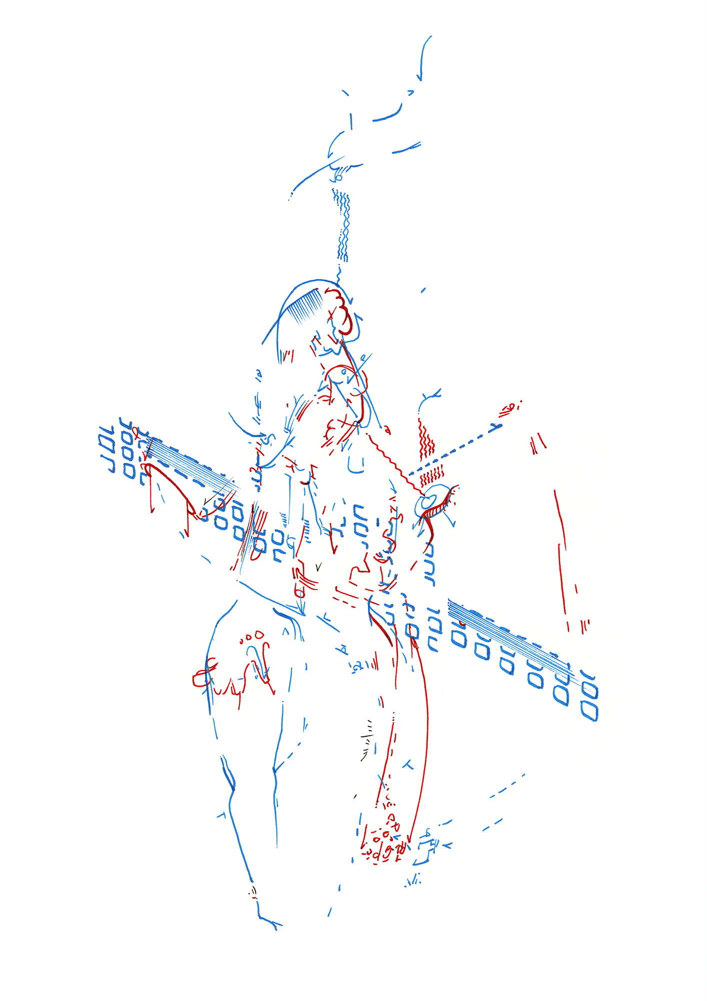 Hannes Kater: Tageszeichnung (Zeichnung/drawing) vom 01.11.2015 (1414 x 2000 Pixel)
