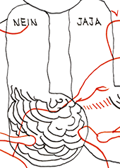 Hannes Kater – Detail einer Zeichnung aus dem November 2023