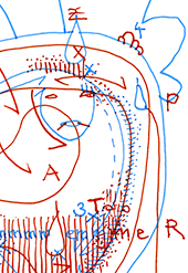 Hannes Kater – Detail einer Tageszeichnung, September 2022