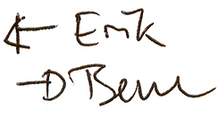 Autograph mit zwei Pfeilen