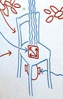 Hannes Kater: Logo für Projekt 06 - Darsteller Willkomm als Wandzeichnung