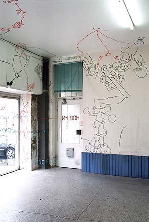 Hannes Kater: Einen sinnvollen Satz machen III - Installationsansicht, 1998 - 440x374 pixel